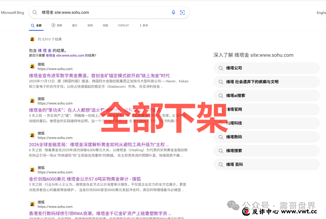 维塔金（VitaKing）资金盘骗局，大量推广文章涉嫌诈骗被投诉下架