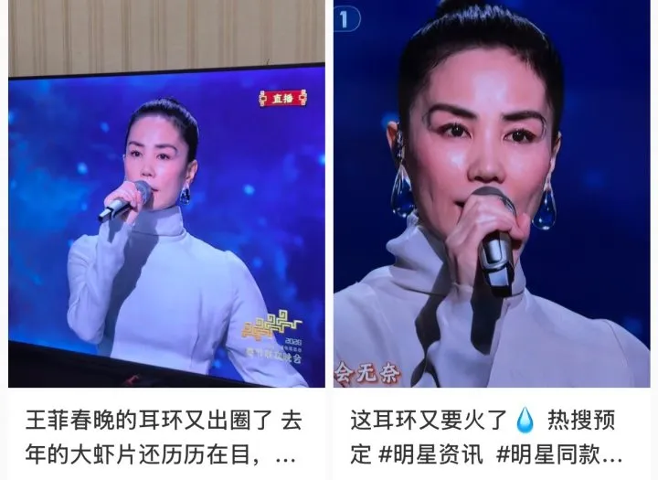 王菲水滴耳环再次出圈，网友立刻找到同款！窦靖童发文