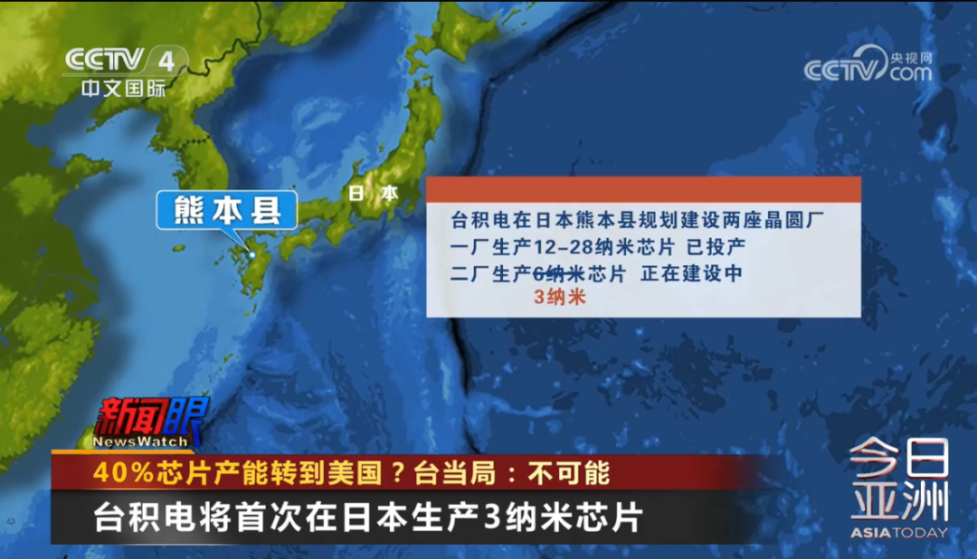 台积电股价创历史新高！大幅增加对美投资，计划新建多座晶圆厂，将首次在日本生产3纳米芯片！台当局：40%芯片产能转到美国不可能