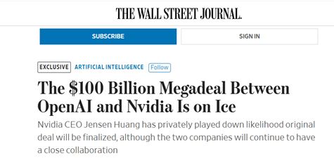 英伟达对OpenAI的千亿投资为何出变数？