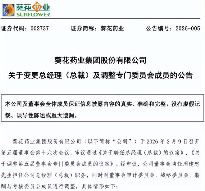 葵花药业上市首亏，二代接班人“交棒”职业经理人